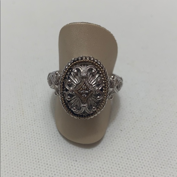 Real Vintage Style Ring- REAL GOLD AND DIAMONDS - Picture 1 of 10